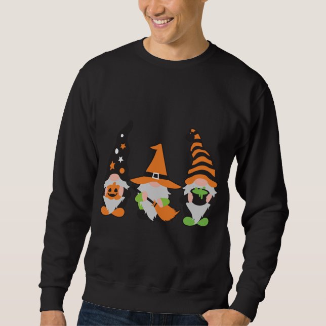 Halloween Gnomes Lång Ärmad Tröja (Framsida)