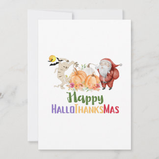 Halloween Gnomes Lycklig HalloTackMas-Thanksgiving Inbjudningar