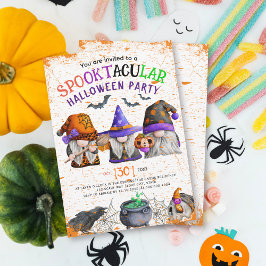 Halloween gnomes spooktacular Halloween fest Inbjudningar
