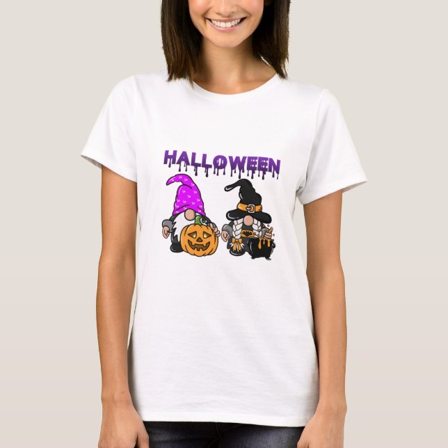Halloween Gnomes T Shirt (Framsida)