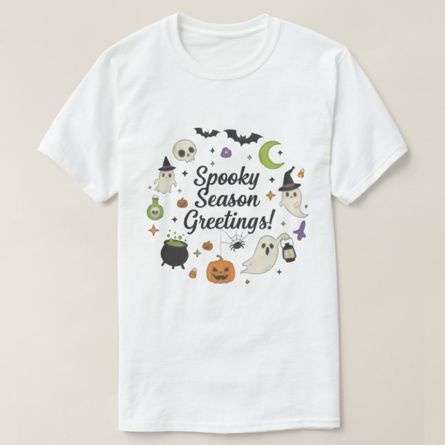 Halloween Gnomes T-Shirt - Cute Witches withT-Shir (Design framsida)