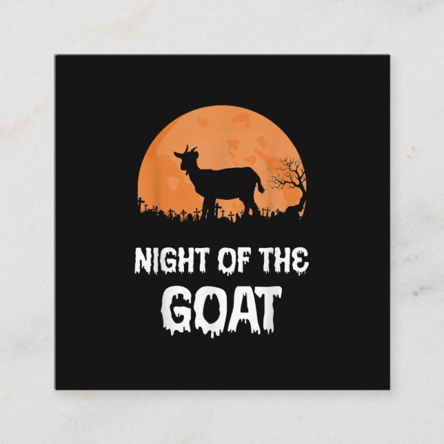 Halloween Goat Costume Gift Fyrkantigt Visitkort (Framsida)