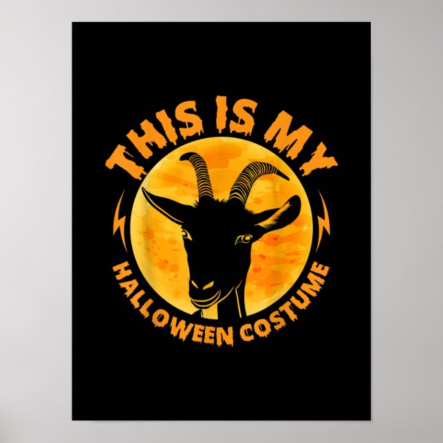 Halloween Goat Costumes Funny Goat Farmer Poster (Framsidan)
