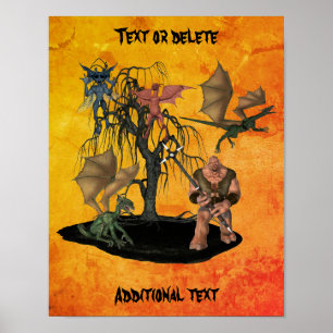 Halloween Goblin Creatures Personlig Poster