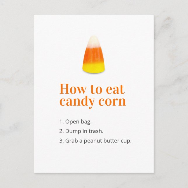 Halloween Godis Majs Skämt Vykort (Framsida)