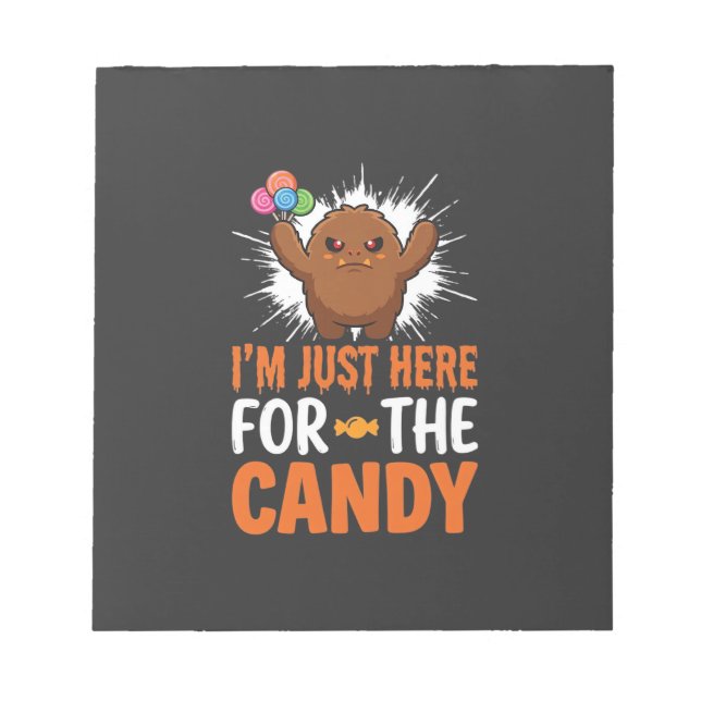 Halloween Godis Monster Citat Design Anteckningsblock (Framsida)