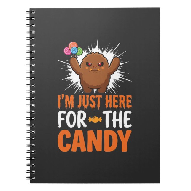 Halloween Godis Monster Citat Design Anteckningsbok (Framsidan)