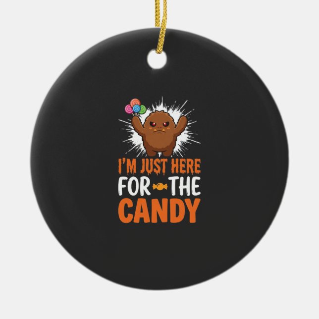 Halloween Godis Monster Citat Design Julgransprydnad Keramik (Framsidan)