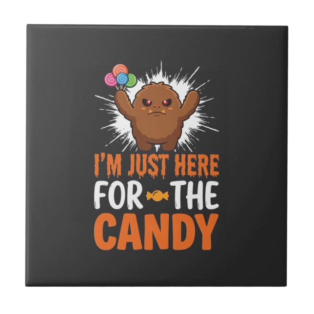 Halloween Godis Monster Citat Design Kakelplatta (Framsidan)