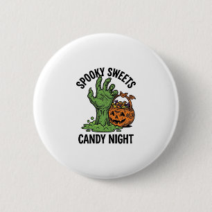 Halloween Godis Monster Vintage Skräcking Leksaks Knapp