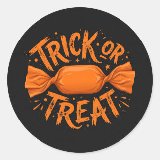Halloween Godis Rund Klistermärke