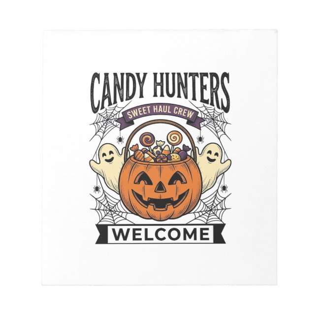 Halloween Godis Samlare Vintage Gravyr Pumpa Anteckningsblock (Framsida)