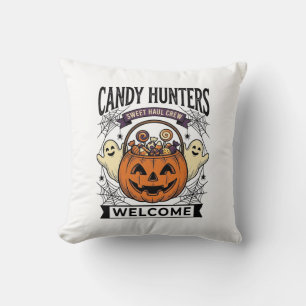 Halloween Godis Samlare Vintage Gravyr Pumpa Kudde