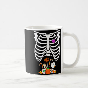 Halloween Godis Skelett Revben Bur X-Stråle Rolig Kaffemugg