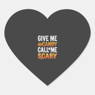 Halloween Godis Skräckinjagande Spökdesign_1 Hjärtformat Klistermärke