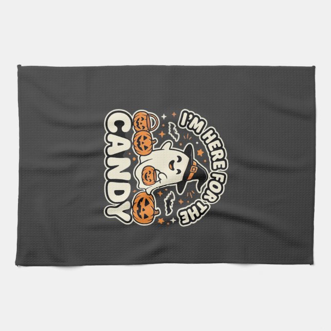 Halloween Godis Spök Pumpa Design Kökshandduk (Horisontell)