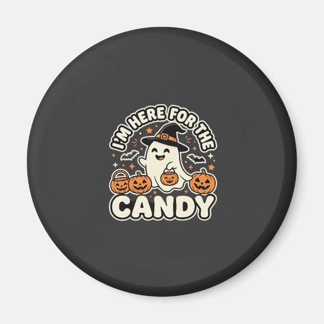 Halloween Godis Spök Pumpa Design Magnet (Framsidan)