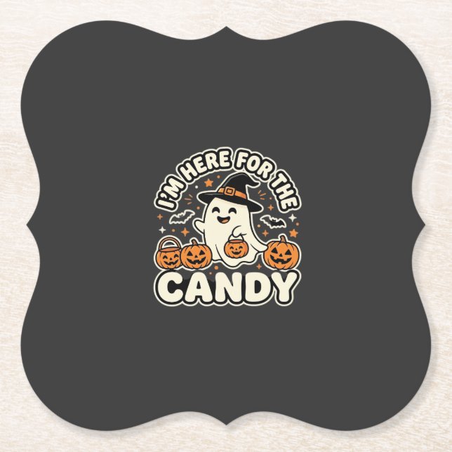 Halloween Godis Spök Pumpa Design Underlägg Papper (Framsida)