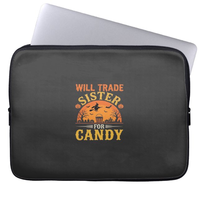 Halloween Godis Systerbytesdesign_1 Laptop Fodral (Framsidan)