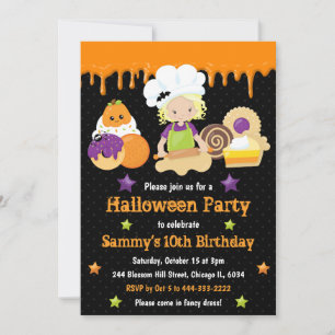 Halloween-godisar Bakning Födelsedagsfest Inbjudningar