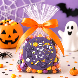 Halloween godispresent för söta barn runt klistermärke