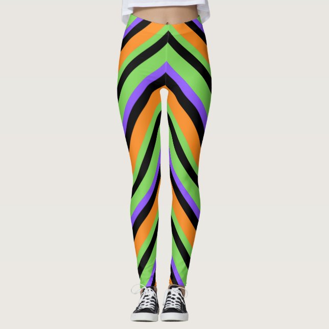 Halloween Godisvirvel Svarta Leggings (Framsida)