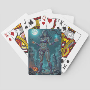 Halloween godsak eller Zombieflickvän med hjärna Casinokort