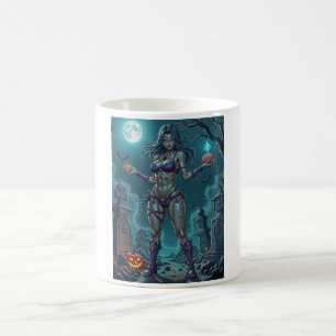 Halloween godsak eller Zombieflickvän med hjärnor Kaffemugg