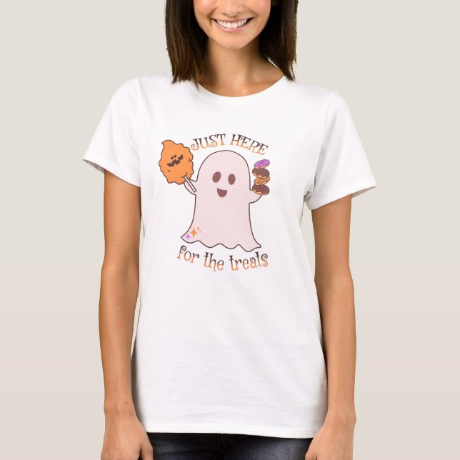 Halloween Godsaker Spöke och godis  T Shirt (Framsida)