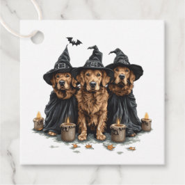 Halloween Golden Retriever Hundar Jack o lantern Gåvor Etiketter