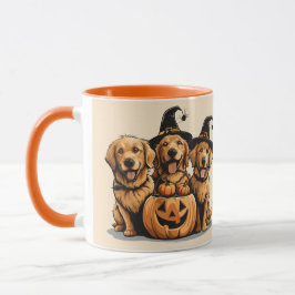 Halloween Golden Retriever Hundar Jack o lantern Mugg