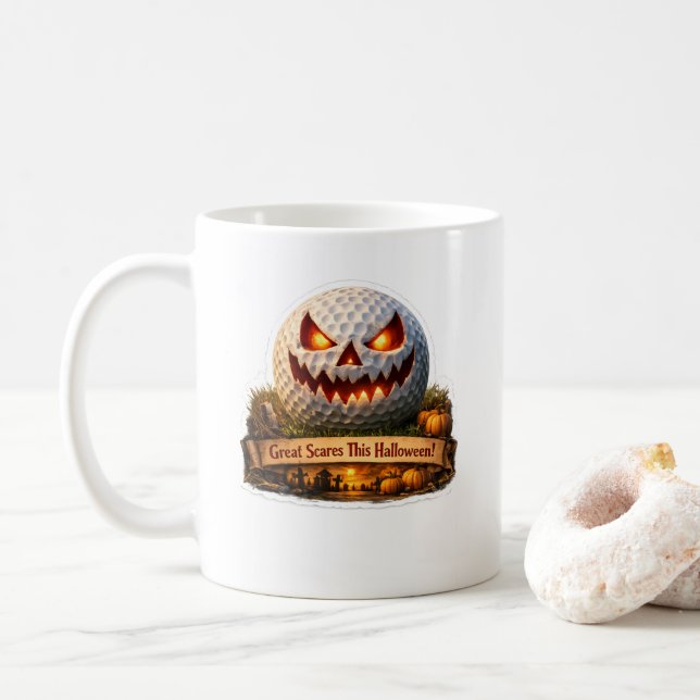 halloween golf mug kaffemugg (Med munk)