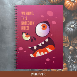 Halloween Goofy Zombie-ansikte Spiral Notebook Anteckningsbok