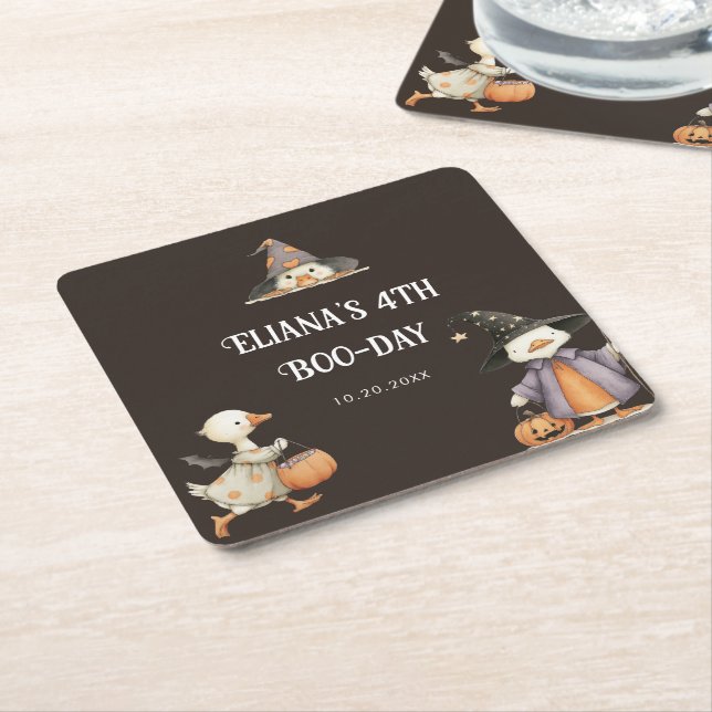 Halloween Goose Barns födelsedag Costume Party Underlägg Papper Kvadrat (Vinklad)