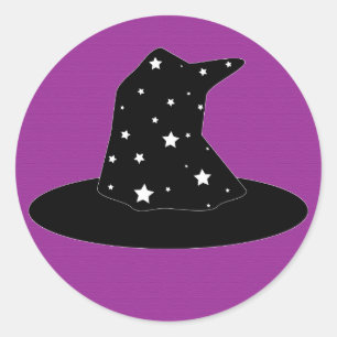 Halloween görar randig häxahattklistermärken runt klistermärke