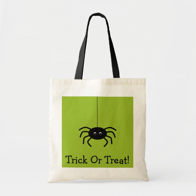 Halloween görar randig spindeln som bus eller tygkasse (Framsidan)