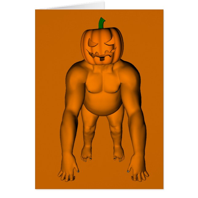 Halloween Gorilla Hälsningskort (Framsidan)