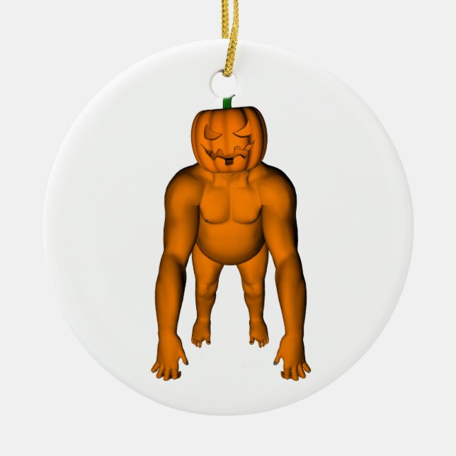 Halloween Gorilla Julgransprydnad Keramik (Framsidan)