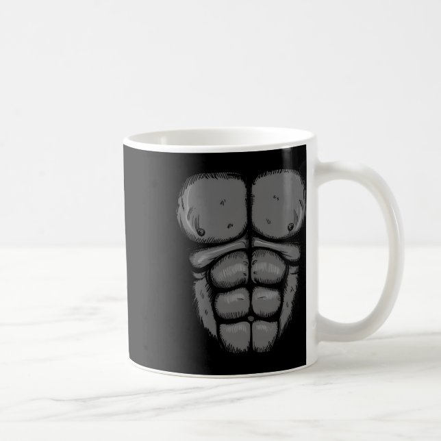 Halloween Gorilla Monkey Belly Chest Costume Manar Kaffemugg (Höger)