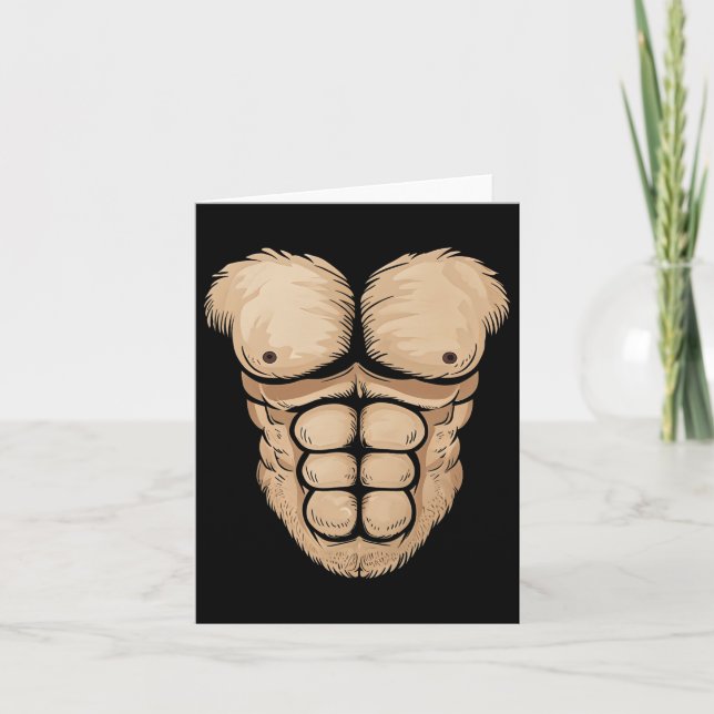 Halloween Gorilla Monkey Belly Chest Costume Manar Kort (Framsida)