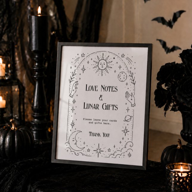 Halloween Goth Bröllopsdusch Kort & Gåvor Poster (Skapare uppladdad)