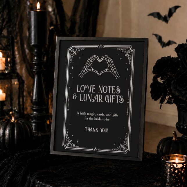 Halloween Goth Bröllopsdusch Kort och Gåvor  Poster (Skapare uppladdad)