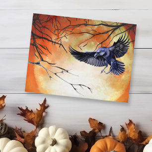 Halloween Goth Korp Måne Scen Vykort