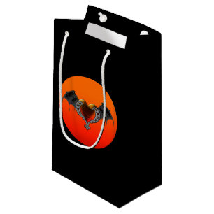 Halloween Goth Orange Heart & Fladdermus Vingar Gi