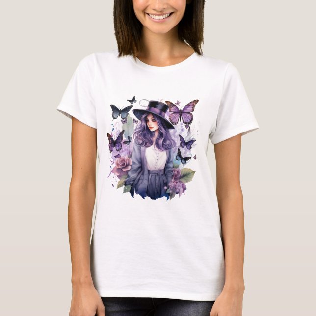Halloween gothall häxa t shirt (Framsida)