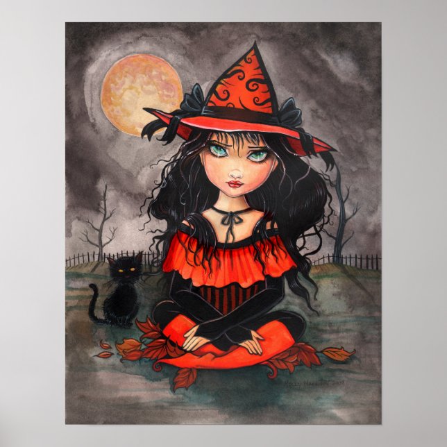 Halloween Gothic Big Eye Art Affisch Tryck (Framsidan)