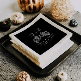 Halloween Gothic Bröllop Skeleton Heart Händer Pappersservett