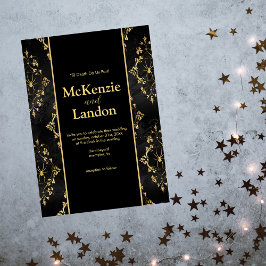 Halloween Gothic bröllopsinbjudan med Spiders Inbjudningar