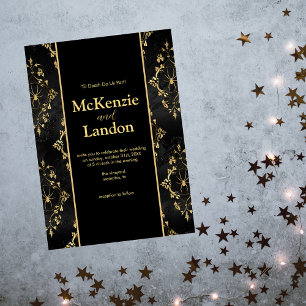 Halloween Gothic bröllopsinbjudan med Spiders Inbjudningar