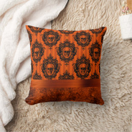 Halloween Gothic Chic | Döskallar för Orange och s Kudde